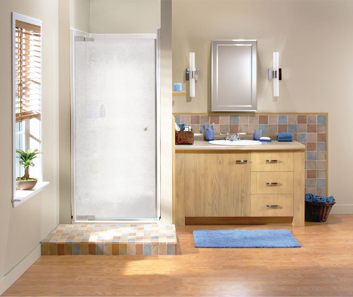 Kleara 1-panel Pivot Shower Door 27 ½-29 ½ x 69 in. 6 mm