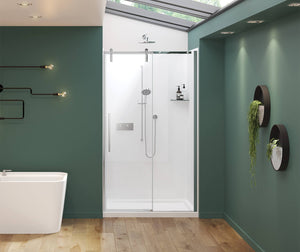 MAAX 135870-900-084-000 Nebula 44 ½-46 ½ x 78 ¾ in. 8mm Sliding Shower Door for Alcove Installation with Clear glass in Chrome