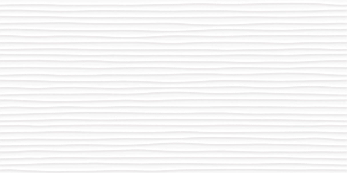 LINEA AMPLITUDE 12X24 WHITE SCULPTED GLOSSY RECTIFIED WALL TILE Case  ( 15.5 SQFT )