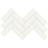 SOHO CANVAS WHITE GLOSSY PORCELAIN HERRINGBONE MOSAIC 2X6 Case  ( 10 EACH )
