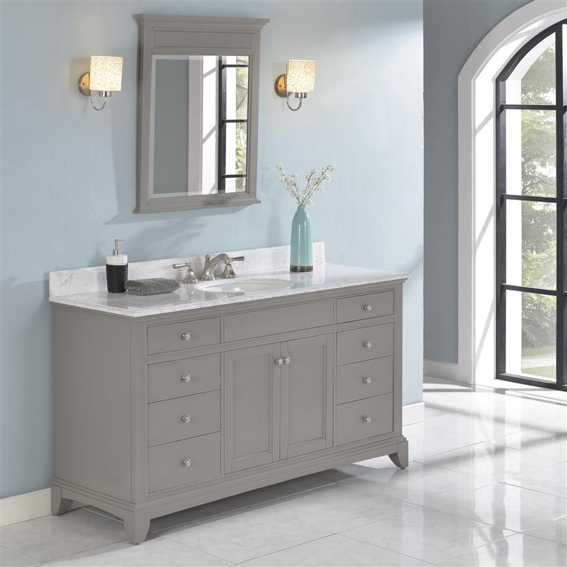 Fairmont Designs 1504-V60 Smithfield 60" Single Bowl Vanity Med Gray, Fairmont Designs, 59" to 71" Vanities, Bath, Fairmont Designs Bath - POSHHAUS