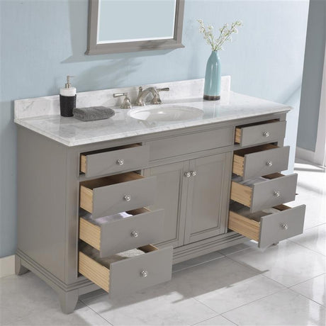 Fairmont Designs 1504-V60 Smithfield 60" Single Bowl Vanity Med Gray, Fairmont Designs, 59" to 71" Vanities, Bath, Fairmont Designs Bath - POSHHAUS