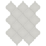 SOHO HALO GREY GLOSSY GLAZED PORCELAIN ARABESQUE MOSAIC 10.43X13.31 Case  ( 10 EACH )