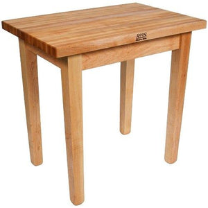 John Boos C4830-AL Cream Finish Alabaster Base Maple Classic Country Work Table, 48 x 30 1.75 inch - 1 each.