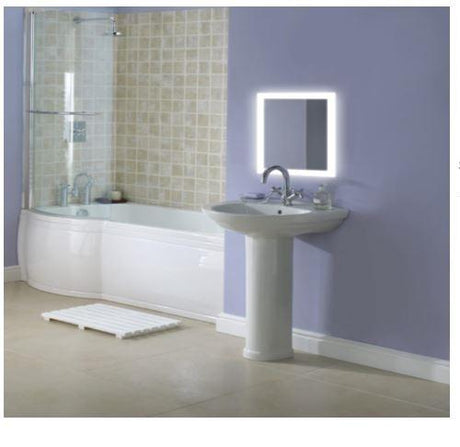 Krugg Bijou1520 Small LED Bath Mirror 15"x20" Lighted Vanity Mirror Includes Dimmer & Defogger Wall Mount Vertical or Horizontal Installation, Krugg, Krugg - POSHHAUS