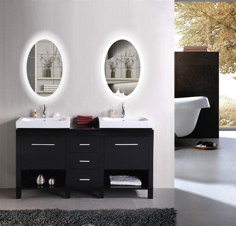 Krugg Sol2030 Oval LED Bath Mirror 20"x30" Lighted Vanity Mirror Includes Dimmer & Defogger Wall Mount Vertical or Horizontal Installation, Krugg, Krugg - POSHHAUS