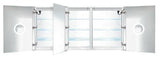 Krugg Svange 6636D LLR LED Medicine Cabinet 66"x36" Recessed or Surface Mount Mirror Cabinet w/Dimmer & Defogger + 3X Makeup Mirror Inside & Outlet + USB, Krugg, Krugg - POSHHAUS