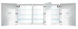 Krugg Svange 6636D LRR LED Medicine Cabinet 66"x36" Recessed or Surface Mount Mirror Cabinet w/Dimmer & Defogger + 3X Makeup Mirror Inside & Outlet + USB, Krugg, Krugg - POSHHAUS