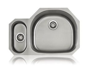 Lenova SS-CL-D4R Classic 18 Gauge Undermount Double Bowl Kitchen Sink Stainless Steel