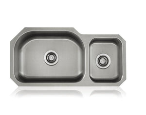 Lenova SS-CL-D6L 18-Gauge Stainless Steel Classic Unequal Double Bowl Undermount Kitchen Sink