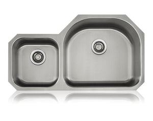 Lenova SS-CL-D9R Classic 18 Gauge Undermount Double Bowl Kitchen Sink Stainless Steel