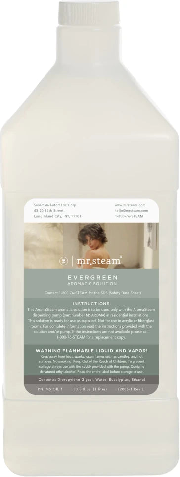 Mr. Steam MSOIL3 Aromasteam Oil 33oz Bottle - Evergreen, Mr-Steam, Mr-Steam, PoshHaus Keene - POSHHAUS