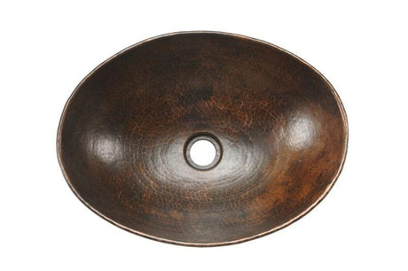 Premier Copper Products VO17WDB Oval Wired Rimmed Vessel Hammered Copper Sink Oil Rubbed Bronze, Premier Copper Products, Bath, Bath Sinks, bathroom, Premier Copper Products, Sink - POSHHAUS