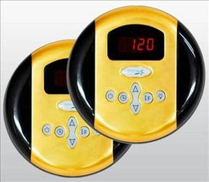 SteamSpa Programmable Dual Control Panels in Polished Gold G-SC-2-75-PG