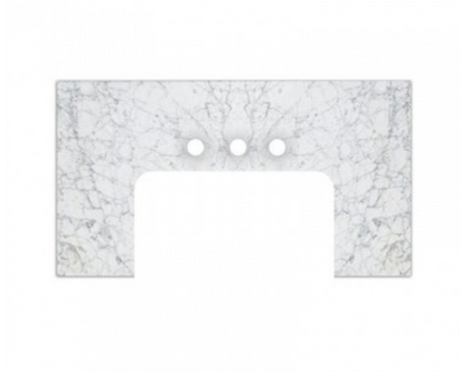 Fairmont Designs T3-FV3823WC 3cm (1-1/4") 37.5x23" White Carrera (WC) Marble Farmhouse Top, Fairmont Designs, Bath, Fairmont Designs Bath, PoshHaus Keene, Vanity Tops - POSHHAUS