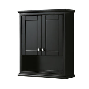 Deborah Wall-Mounted Storage Cabinet in Dark Espresso