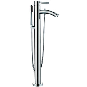 Floor-Mounted Taron Modern-Style Bathroom Tub Filler Faucet in Polished Chrome (Showroom Display for Sale)