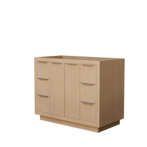 Maroni 42 Inch Single Bathroom Vanity in Light Straw No Countertop No Sink
