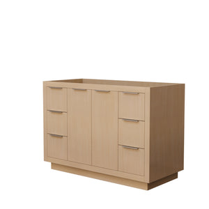 Maroni 48 Inch Single Bathroom Vanity in Light Straw No Countertop No Sink