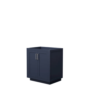 Miranda 30 Inch Single Bathroom Vanity in Dark Blue No Countertop No Sink Brushed Nickel Trim