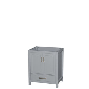 Sheffield 30 Inch Single Bathroom Vanity in Gray No Countertop No Sink and No Mirror