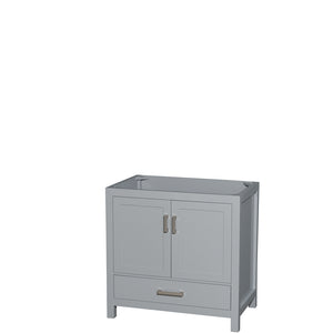 Sheffield 36 Inch Single Bathroom Vanity in Gray No Countertop No Sink and No Mirror