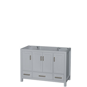 Sheffield 48 Inch Single Bathroom Vanity in Gray No Countertop No Sink and No Mirror