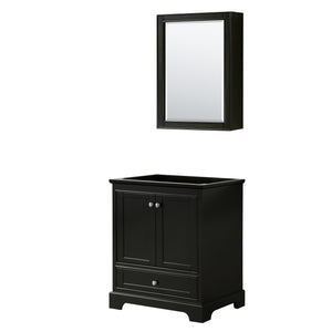 Deborah 30 Inch Single Bathroom Vanity in Dark Espresso No Countertop No Sink and Medicine Cabinet