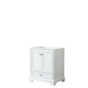Deborah 30 Inch Single Bathroom Vanity in White No Countertop No Sink and No Mirror