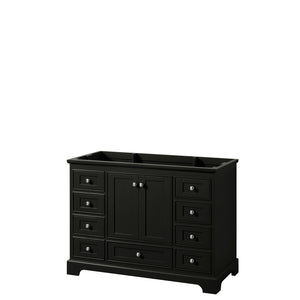 Deborah 48 Inch Single Bathroom Vanity in Dark Espresso No Countertop No Sink and No Mirror