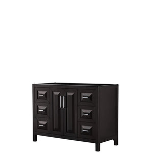 Daria 48 Inch Single Bathroom Vanity in Dark Espresso No Countertop No Sink and No Mirror