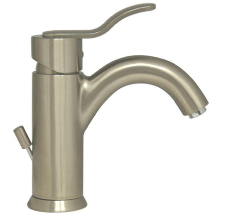 Whitehaus 3-04012-BN Galleryhaus single hole/single lever lavatory faucet w/ pop-up waste - Brushed Nickel, Whitehaus, Whitehaus - POSHHAUS