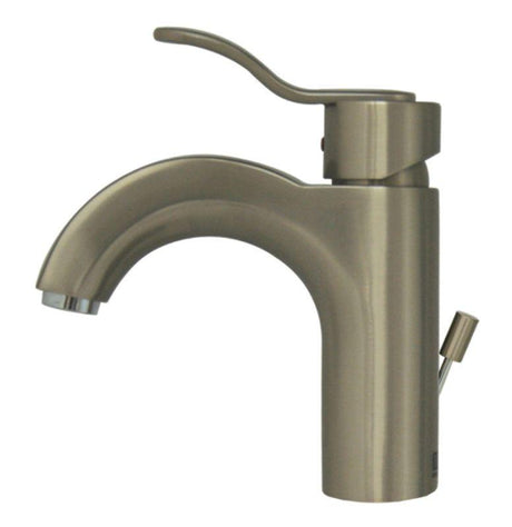 Whitehaus 3-04040-BN Wavehaus single hole/single lever lavatory faucet w/ pop-up waste - Brushed Nickel, Whitehaus, Whitehaus - POSHHAUS