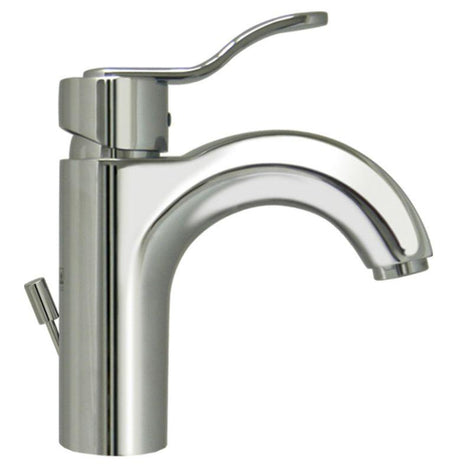 Whitehaus 3-04040-C Wavehaus single hole/single lever lavatory faucet w/ pop-up waste - Polished Chrome, Whitehaus, Whitehaus - POSHHAUS