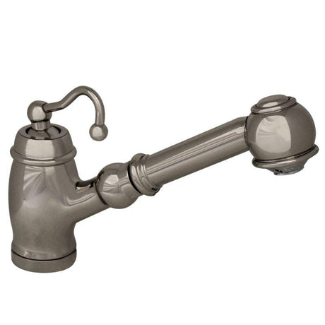 Whitehaus 3-3171-C-C New Vision single hole/single curved handle faucet w/ a pull-out spray head - Polished Chrome, Whitehaus, Whitehaus - POSHHAUS