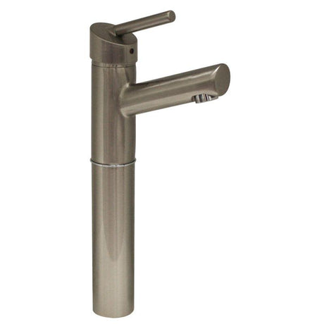Whitehaus 3-3245-BN Centurion single hole/single lever elevated lavatory faucet w/ 7" extension and short spout - Brushed Nickel, Whitehaus, Whitehaus - POSHHAUS