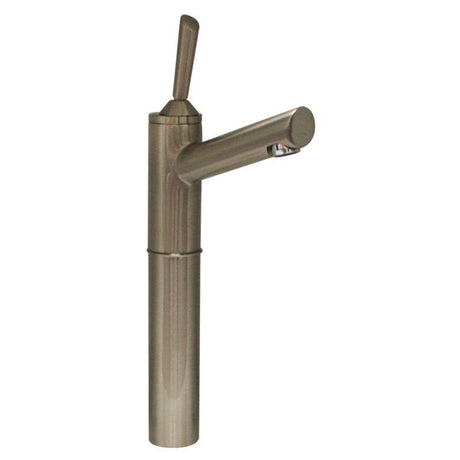 Whitehaus 3-3344-BN Centurion single hole stick handle elevated lavatory faucet w/ 7" extension and long spout - Brushed Nickel, Whitehaus, Whitehaus - POSHHAUS