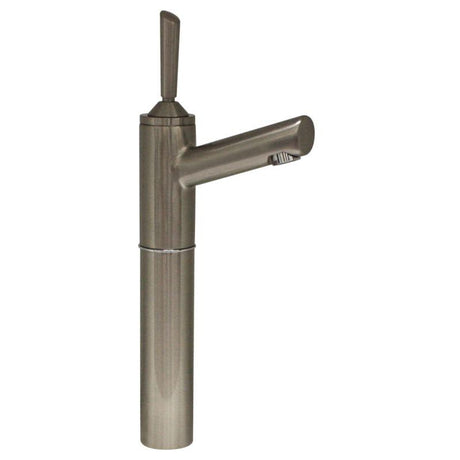 Whitehaus 3-3345-BN Centurion single hole stick handle elevated lavatory faucet w/ 7" extension and short spout - Brushed Nickel, Whitehaus, Whitehaus - POSHHAUS