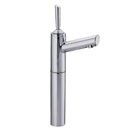 Whitehaus 3-3345-C Centurion single hole stick handle elevated lavatory faucet w/ 7" extension and short spout - Polished Chrome, Whitehaus, Whitehaus - POSHHAUS