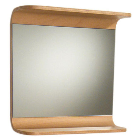 Whitehaus AEM055N Aeri rectangular mirror w/ integral wood shelf - Natural (Birchwood), Whitehaus, Whitehaus - POSHHAUS