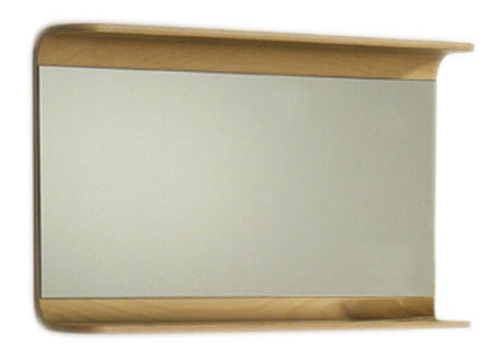 Whitehaus AEM085N Aeri rectangular wall mount mirror w/ integral wood shelf - Natural (Birchwood), Whitehaus, Whitehaus - POSHHAUS