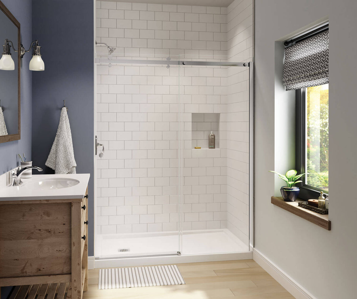 Luminescence Sliding Shower Door 56 ½-59 x 70 ½-72 in. 6 mm
