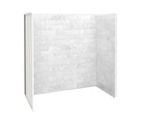 MAAX 103418-307-508 Utile 6032 Composite Direct-to-Stud Three-Piece Tub Wall Kit in Marble Carrara