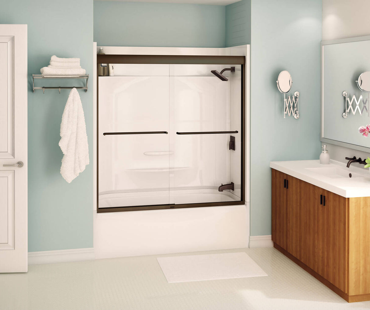 Kameleon Sliding Tub Door 51-55 x 57 in. 6 mm