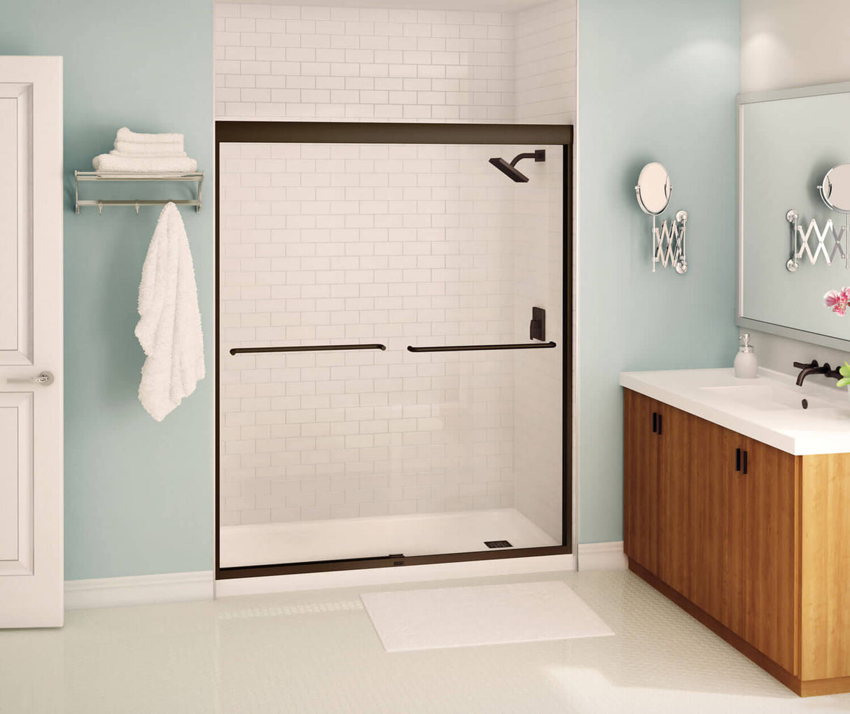 Kameleon Sliding Shower Door 51-55 x 71 in. 6 mm