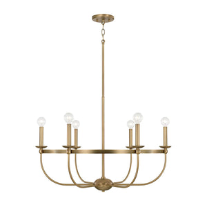 Capital Lighting 425161AD Rylann 6 Light Chandelier Aged Brass