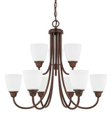 Capital Lighting 415191BZ-337 Trenton 9 Light Chandelier Bronze