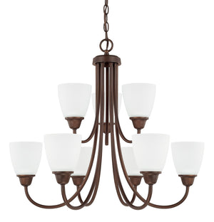 Capital Lighting 415191BZ-337 Trenton 9 Light Chandelier Bronze