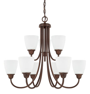 Capital Lighting 415191BZ-337 Trenton 9 Light Chandelier Bronze