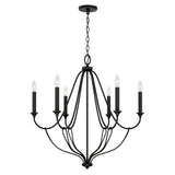 Capital Lighting 441661BI Bentley 6 Light Chandelier Black Iron